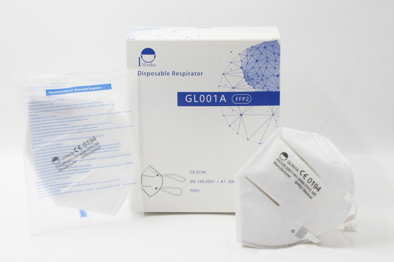 Respirator Mask GL001A FFP2 50 pieces Werkgeversneltest.nl